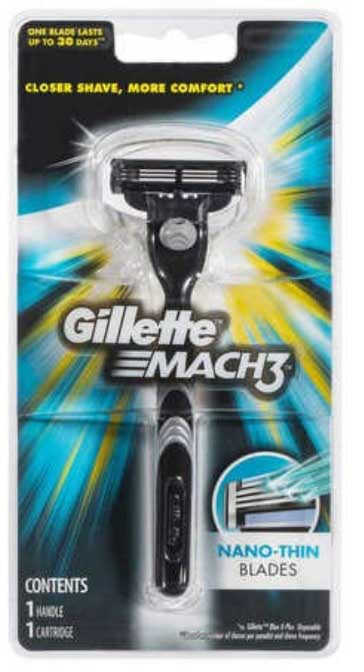 Gillette Mach3 Razor for Men, 1 Razor Handle + 1 Blade Refill